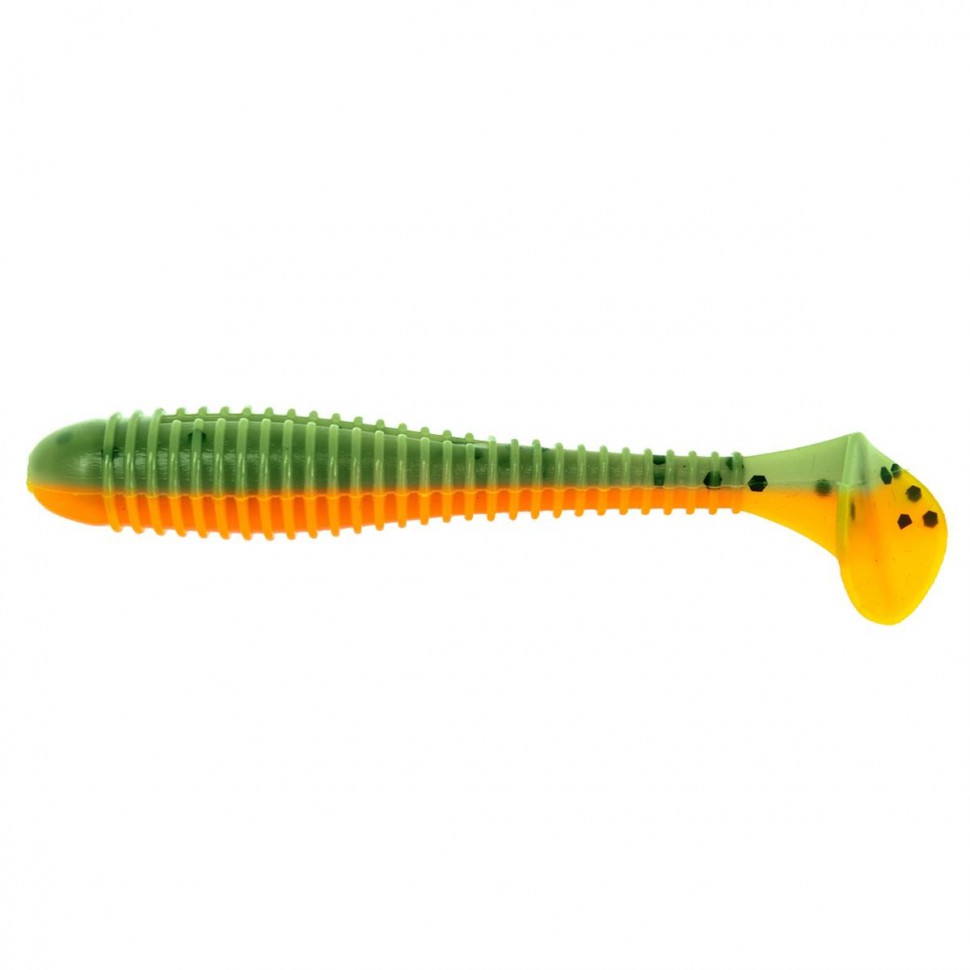 Виброхвост Helios Catcher 2,75"/7 см, цвет Pepper Green & Orange 7 шт HS-1-018 , 